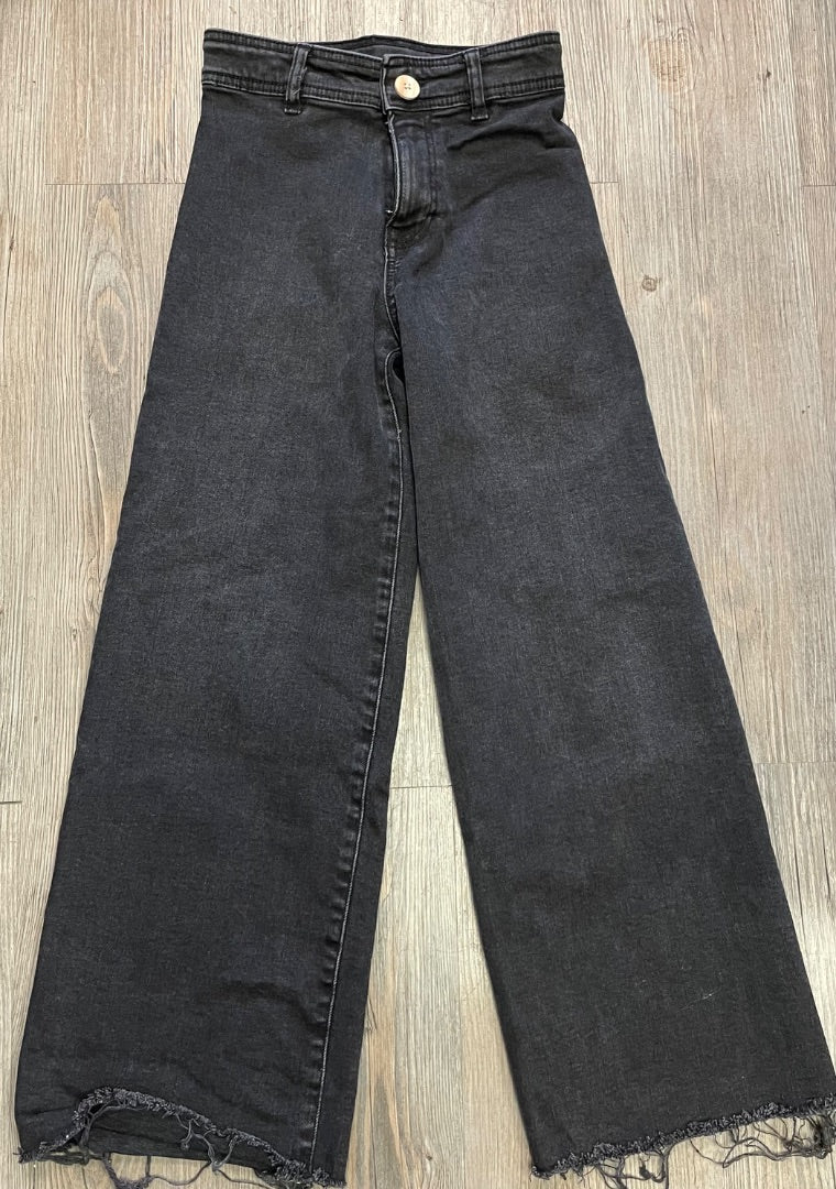 Black Zara Wide Bottom jeans, 9Y