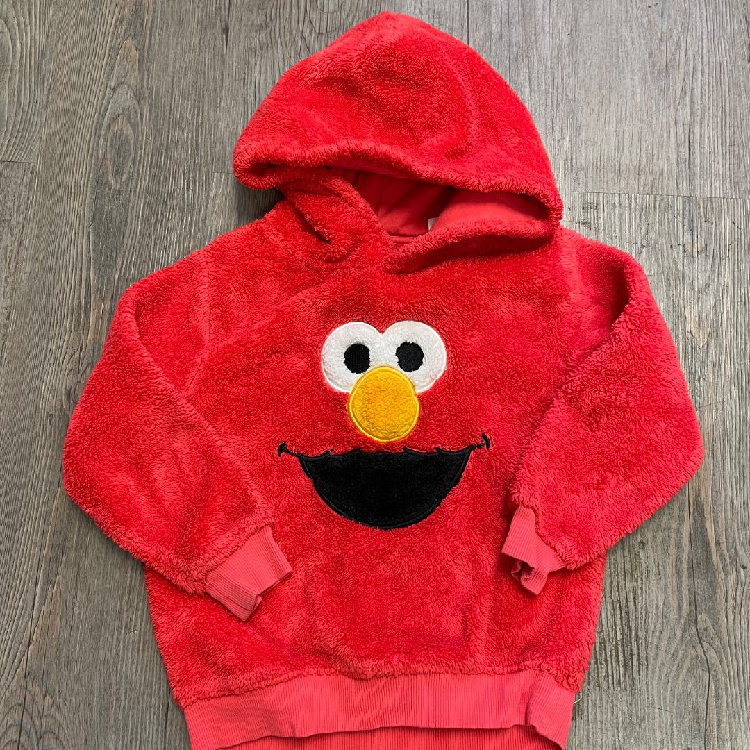 Red H&M Elmo Pullover Hoodie, 2-4Y
