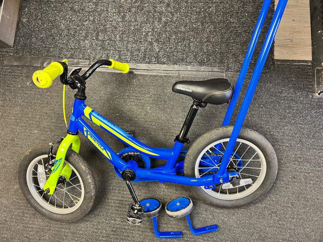 Blue Supercycle Kidstart Bicycle, 14 Inch
