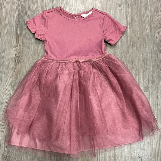Dusty Rose H&M Short Sleeve Dress, 4-6Y