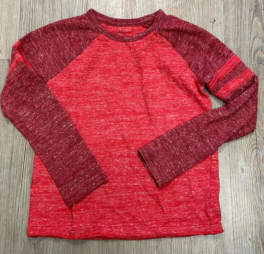 Red Gap Long Sleeve Top, 8-9Y