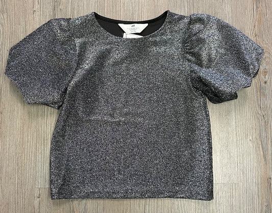 Glitter, Black H&M Glitter Short Sleeve Top, 6-8Y