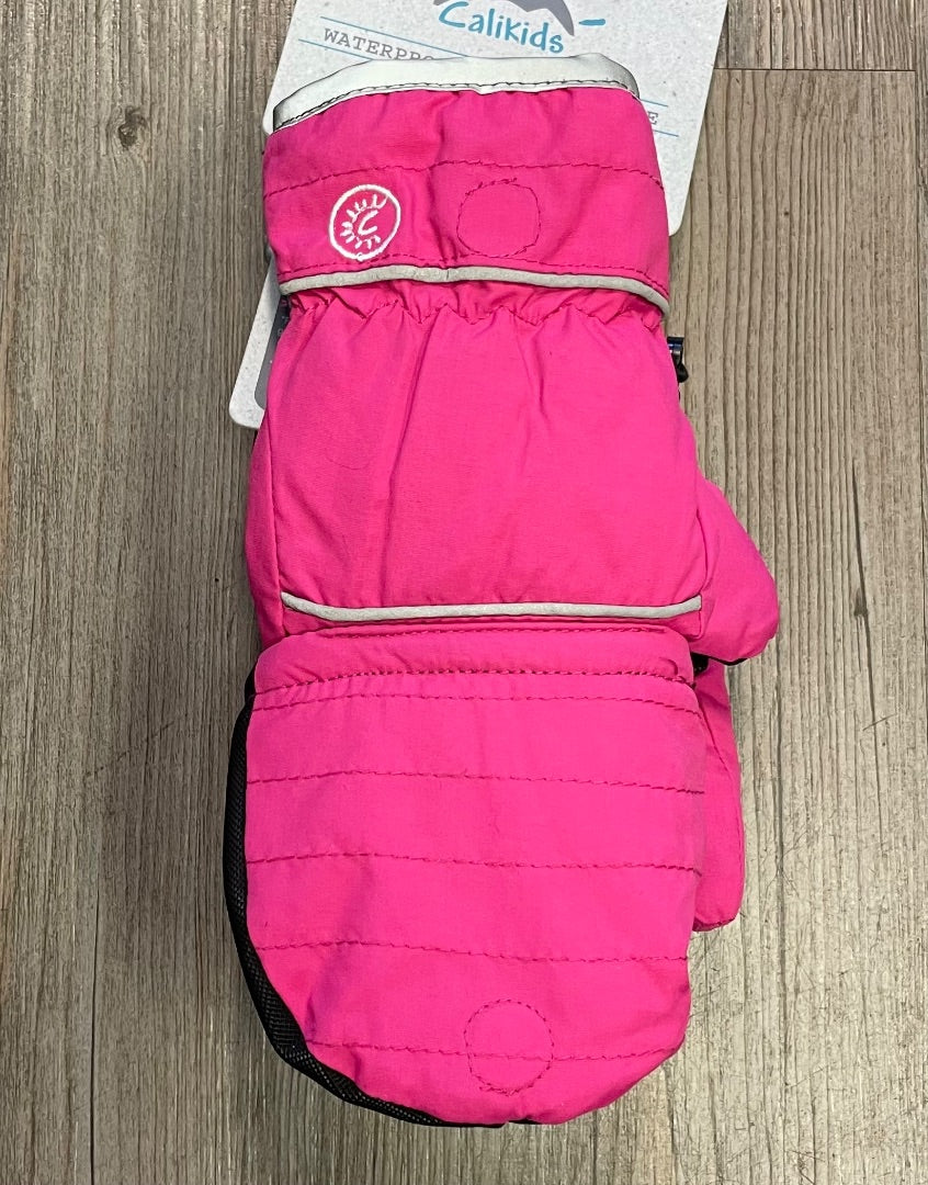 Pink CaliKids Waterproof Winter 2 in 1 Mittens/Gloves, 4-6Y