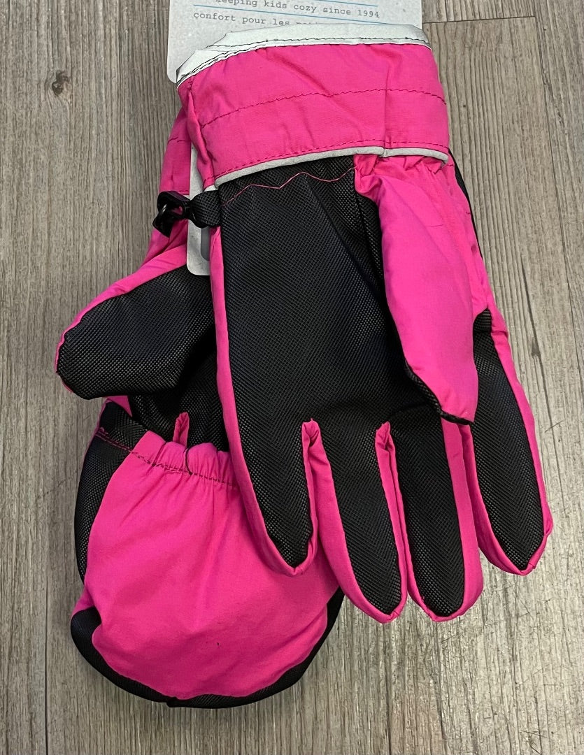 Pink CaliKids Waterproof Winter 2 in 1 Mittens/Gloves, 4-6Y