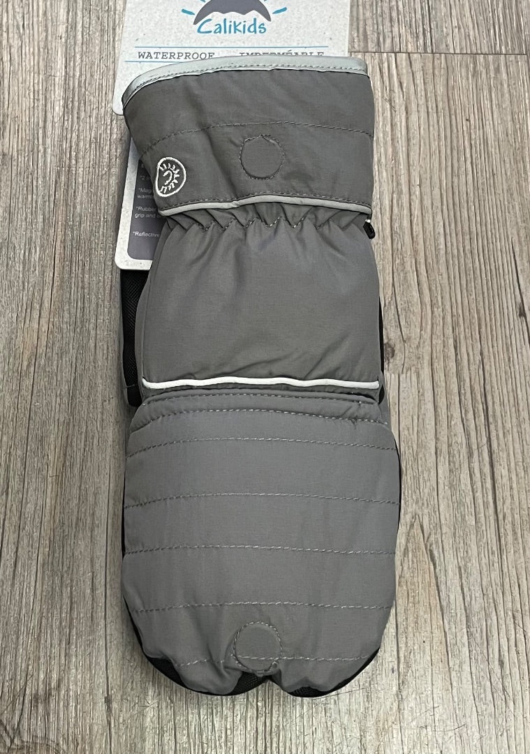 Grey CaliKids Waterproof Winter 2 in 1 Mittens/Gloves, 8-12Y