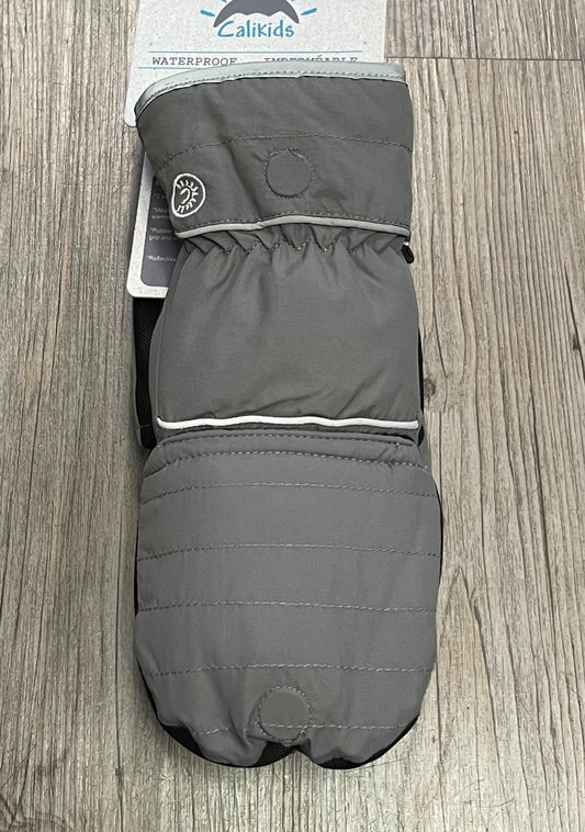 Grey CaliKids Waterproof Winter 2 in 1 Mittens/Gloves, 8-12Y