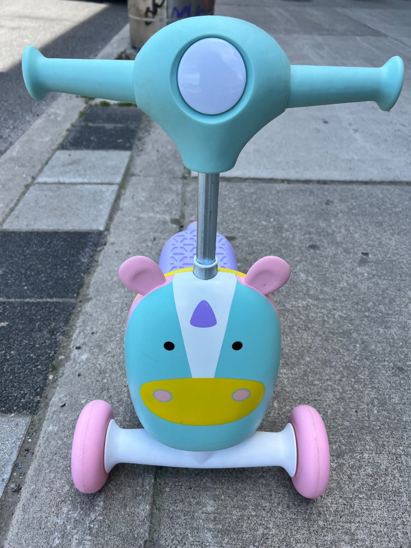 Purple - Pink Skip Hop 3 in 1 Ride On Unicorn Scooter, 1-3Y