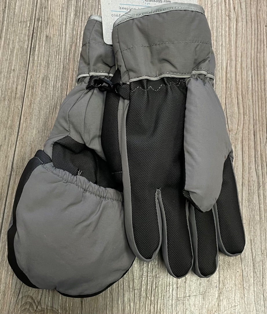 Grey CaliKids Waterproof Winter 2 in 1 Mittens/Gloves, 8-12Y