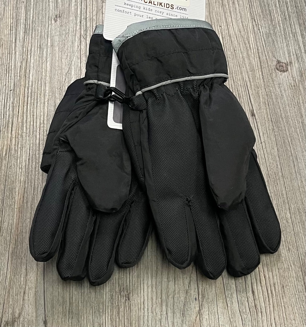 Black CaliKids Waterproof Winter 2 in 1 Mittens/Gloves, 6Y+