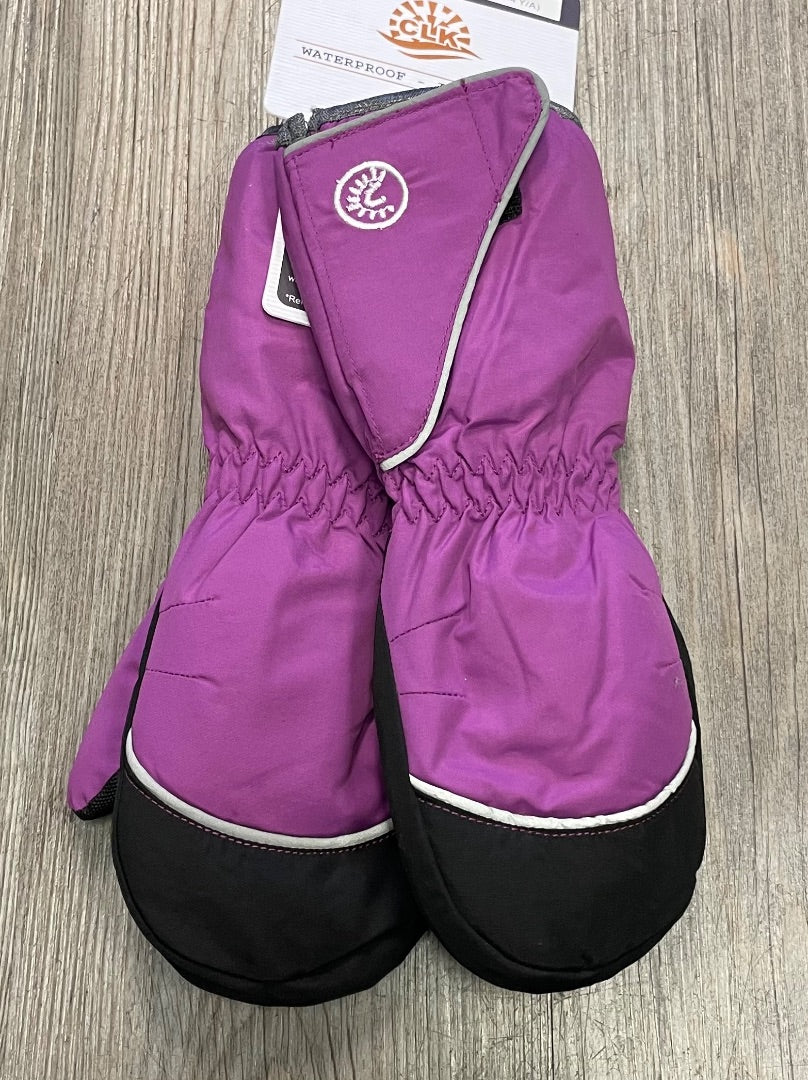 Purple CaliKids Waterproof Winter Mittens, 2-4Y