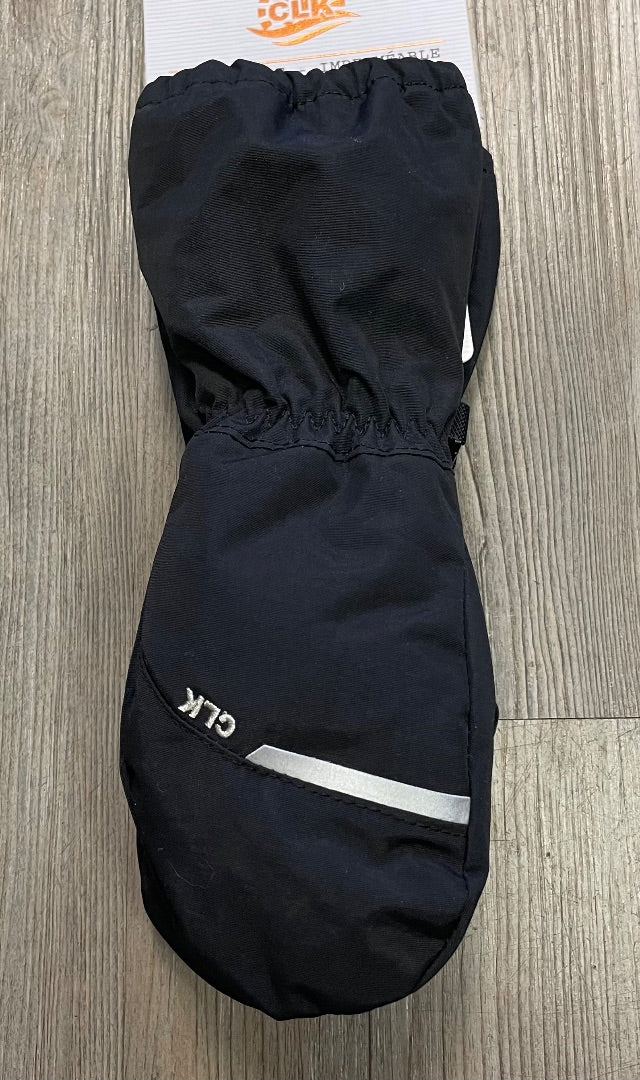 Black CaliKids Waterproof Winter Mittens, 3-5Y