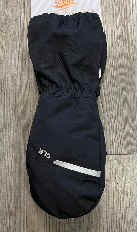 Black CaliKids Waterproof Winter Mittens, 3-5Y