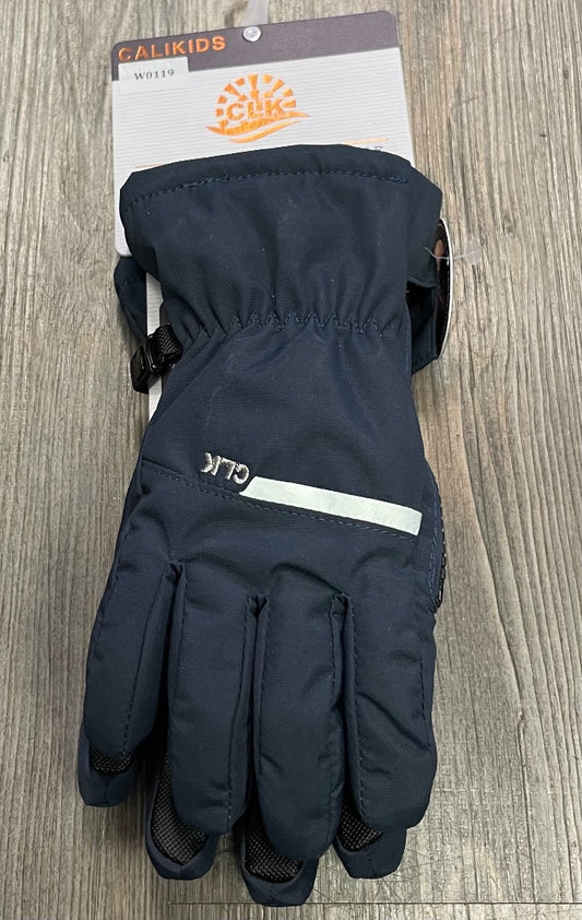 Black CaliKids Waterproof Gloves, 3-5Y