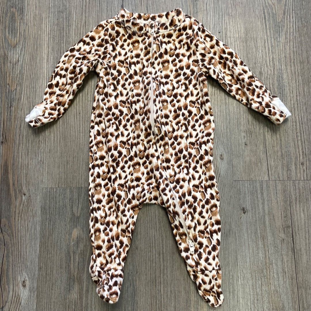 Leopard Old Navy PJ Onesie, 0-3M