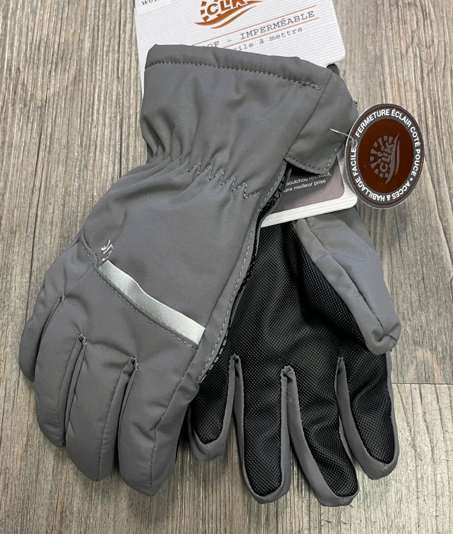 Charcoal CaliKids Waterproof Gloves, 3-5Y