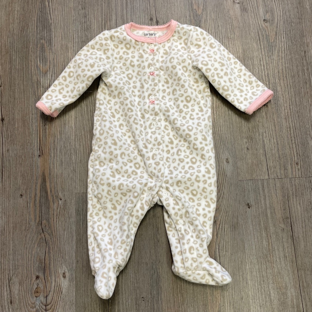 Leopard Carters PJ Onesie, 13M