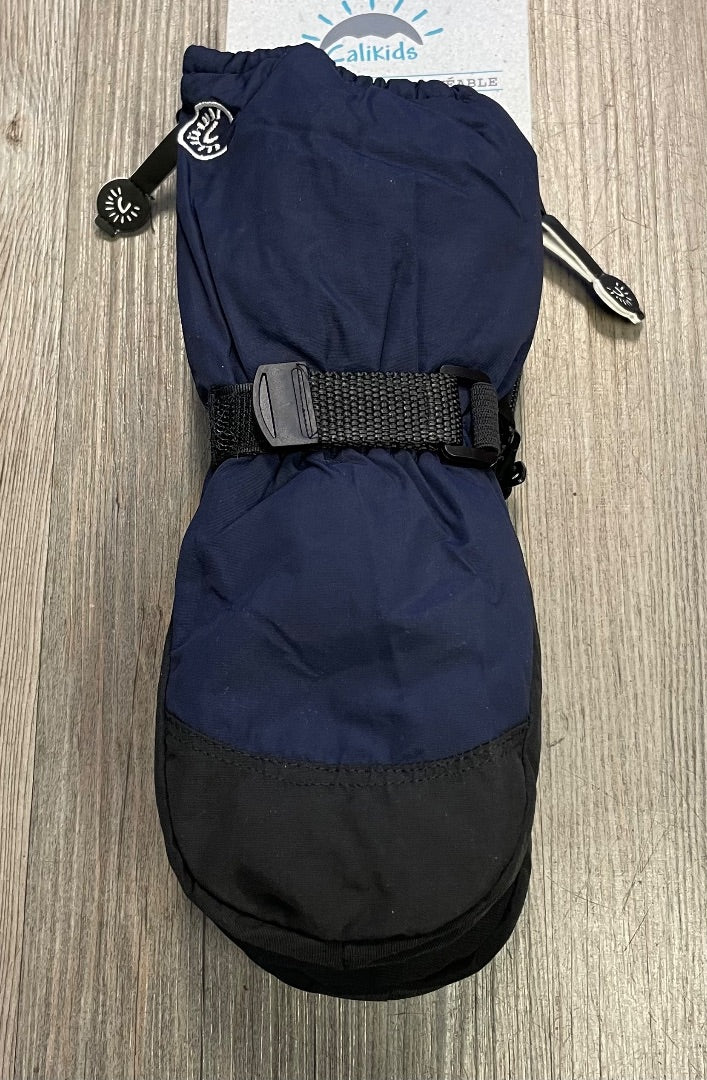 Navy CaliKids Waterproof Mitten Side Zip, 4-6Y