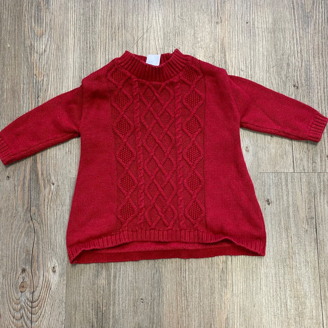 Red Carters Knit Dress, 3M