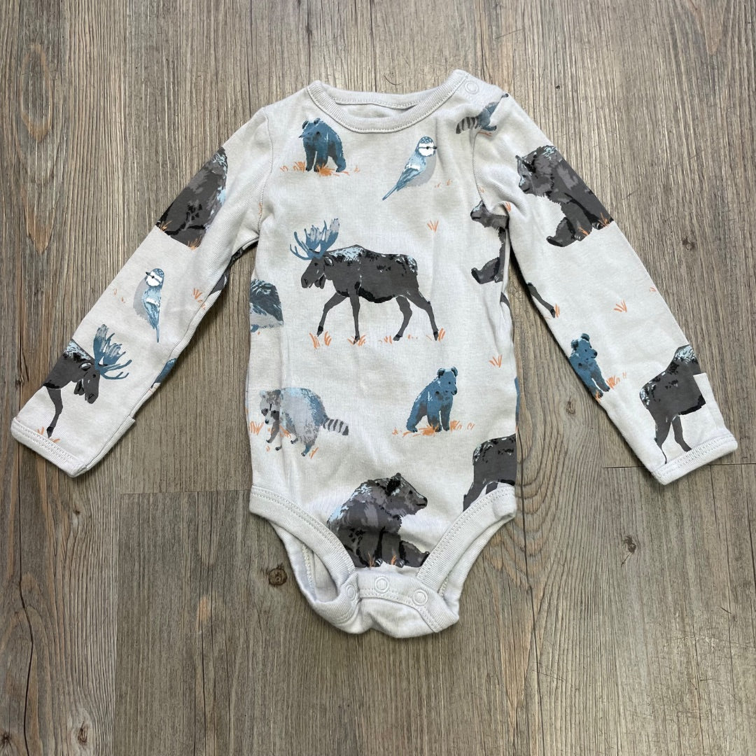 Grey Carters LS Onesie, 3M