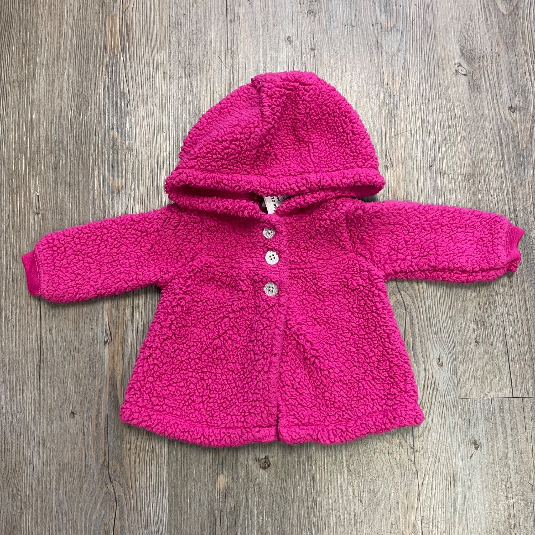 Pink Carters Faux Fur Jacket With Hood, 3M