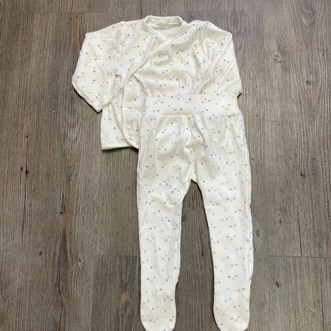 Snow Print Zara 2PC Clothing Set, 3-6M