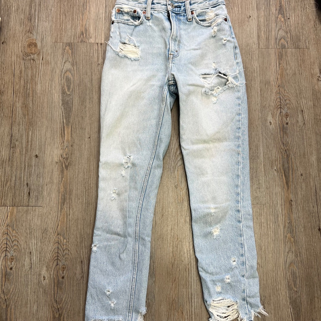 Blue Abercrombie Distressed Jeans, 24Waist