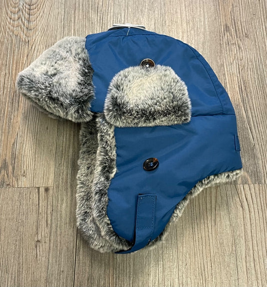 Blue CaliKids Water Repellent Faux Fur Hat 12-24M