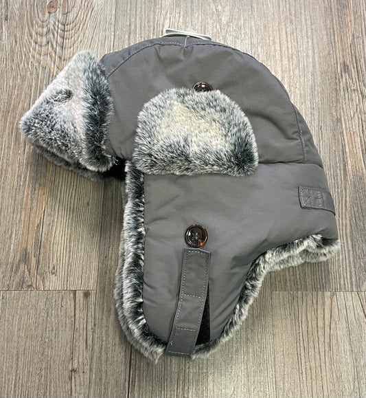 Grey CaliKids Water Repellent Faux Fur Hat, 12-24M