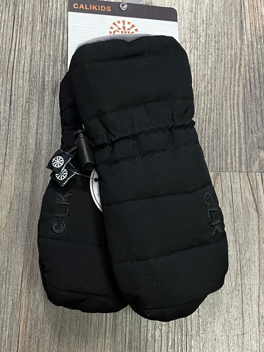 Black CaliKids Puffer Mittens, 12-24M