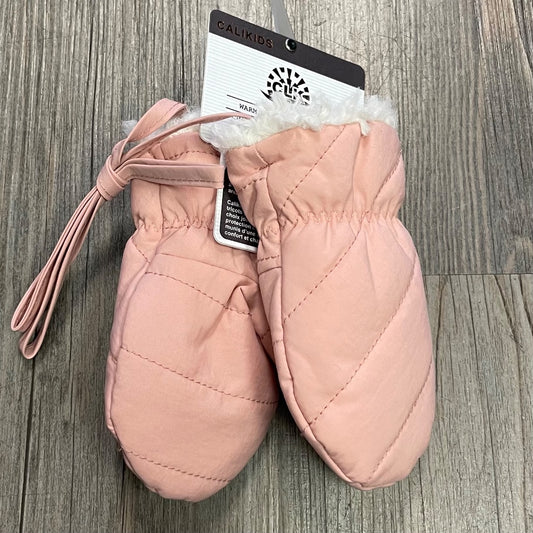 Pink CaliKids Waterproof Puffer Mittens, 9-18M