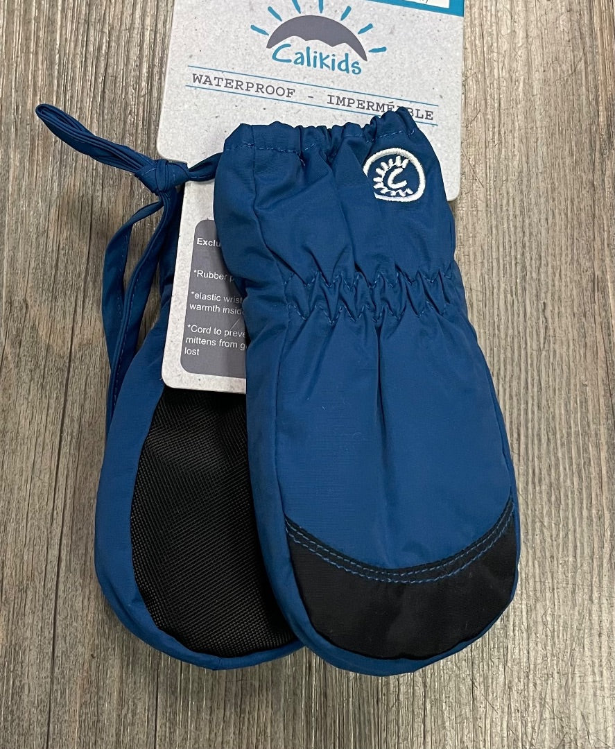 Blue CaliKids Waterproof Mittens, 12-24M
