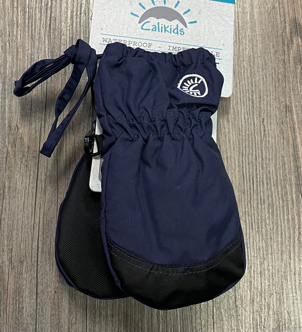 Navy CaliKids Waterproof Mittens, 12-24M
