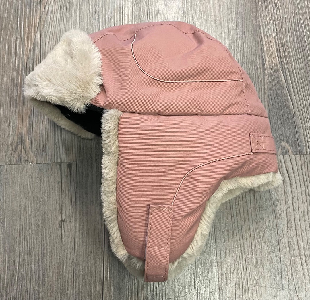 Dusty Rose CaliKids Water Repellent Faux Fur Lined Trapper Hat, 18M-3Y
