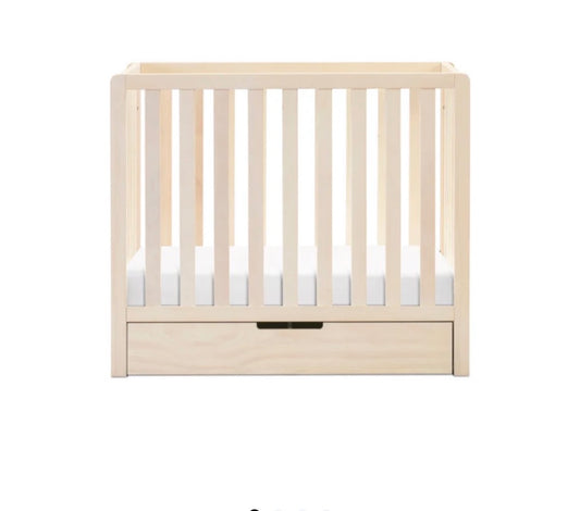 Washed Natural (2022) Carters Colby Convertible Mini Crib with Trundle, 0Y - 35 inches