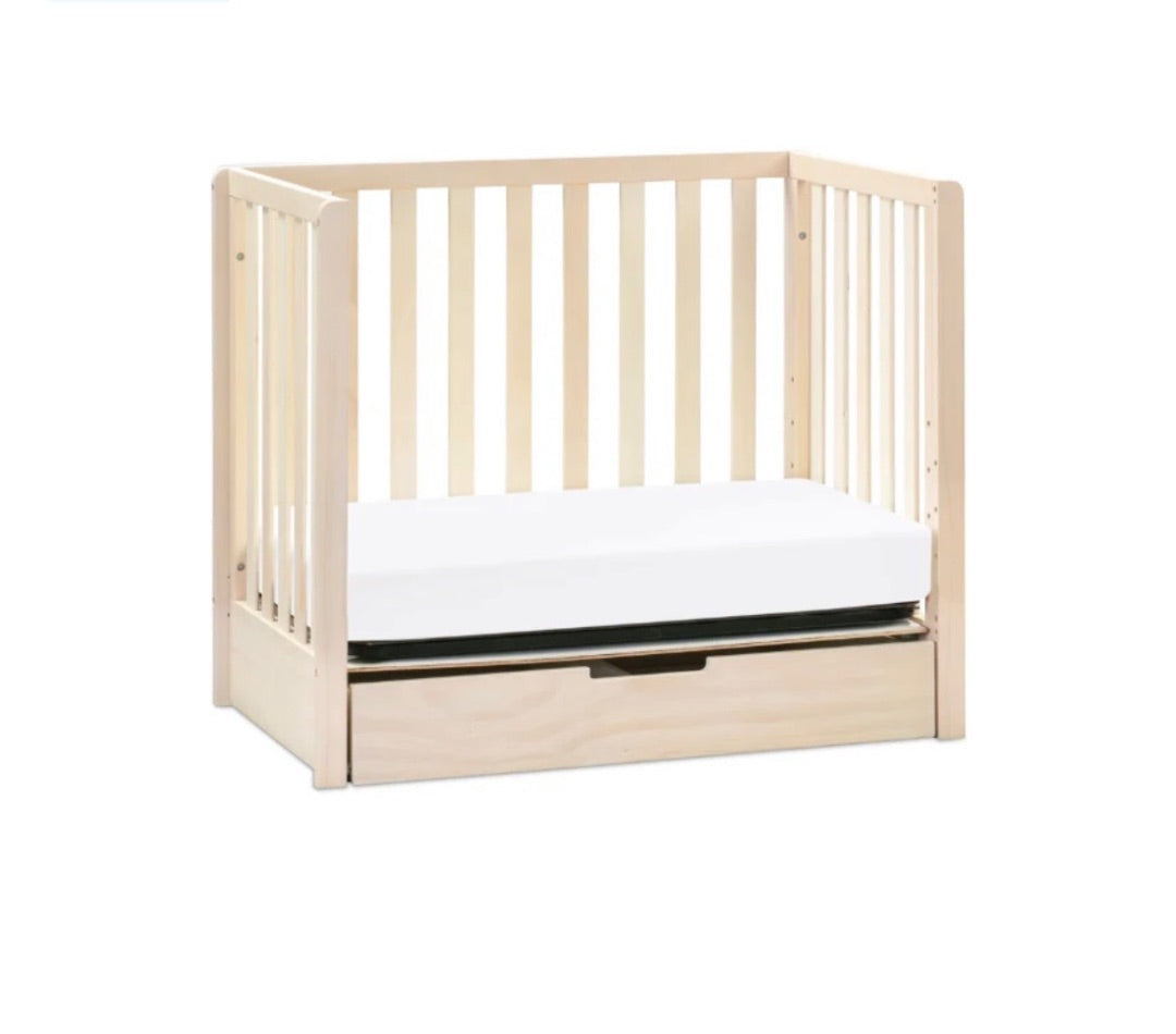 Washed Natural (2022) Carters Colby Convertible Mini Crib with Trundle, 0Y - 35 inches