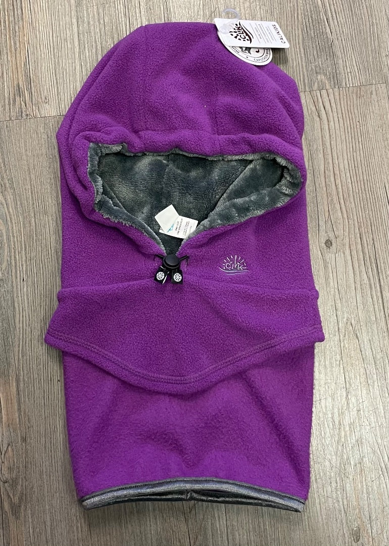 Purple Calikids Multiwear Balaclava with Drawstring, 2-8Y