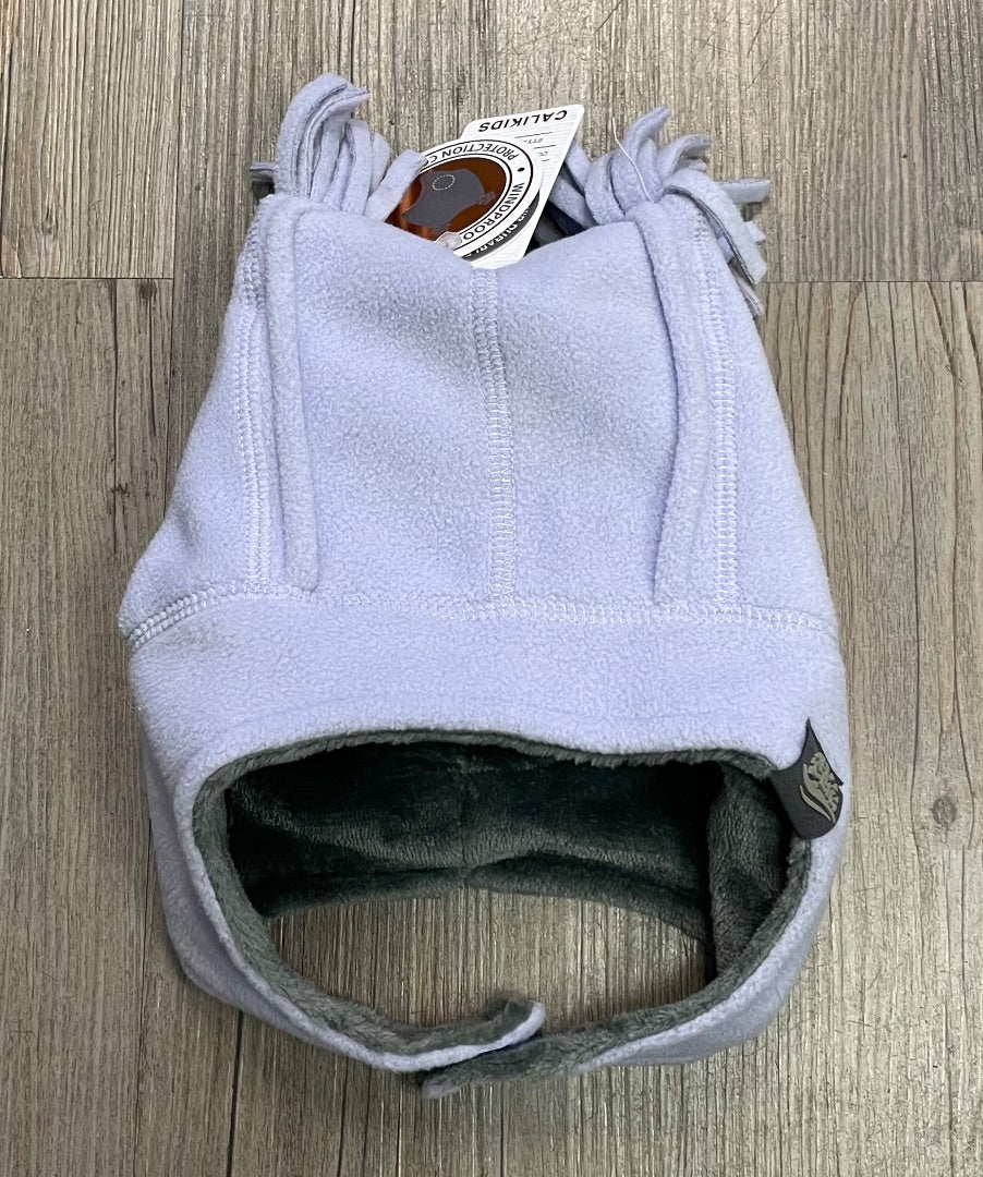 Lavender CaliKids Fleece Windproof Tassle Hat, 18M-3Y