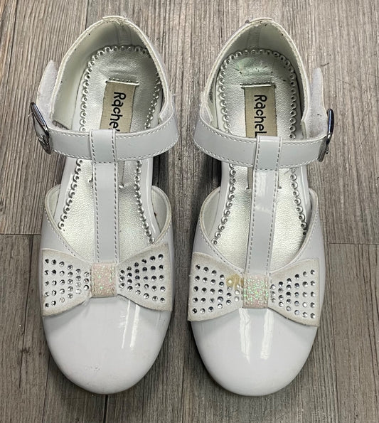 White Rachel Shoes sparkle Bow, 12Y