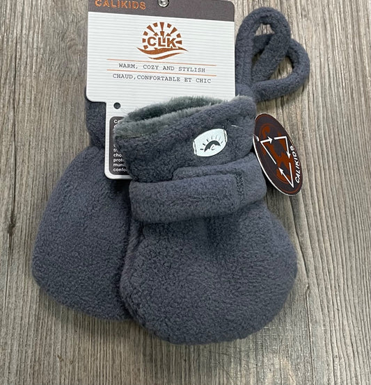 Grey CaliKids Fleece Mittens, 6-18M