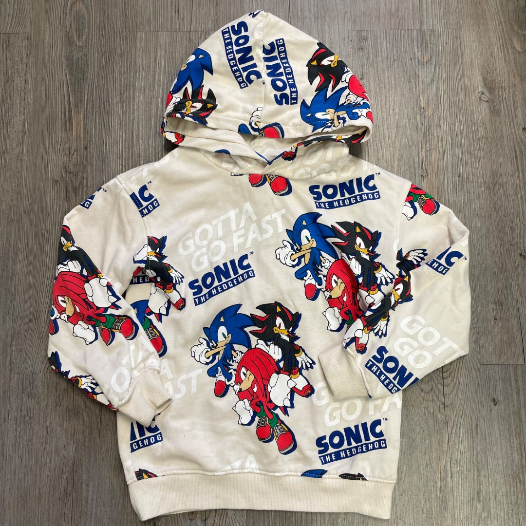 Sonic The Hedgehog Print H&M Pullover Hooodie, 6-8Y
