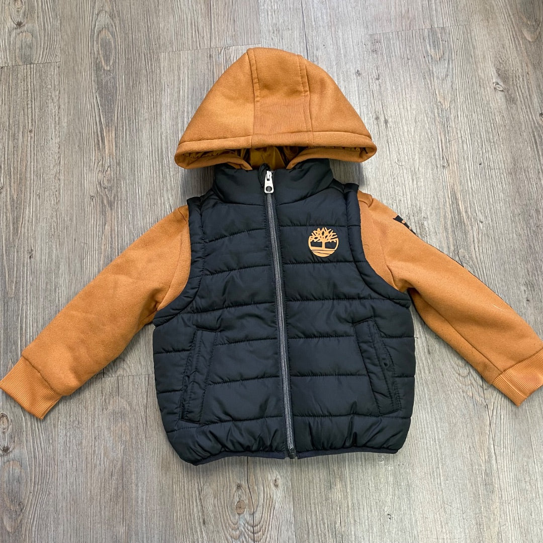 Black Timberland Zip Jacket, 3Y