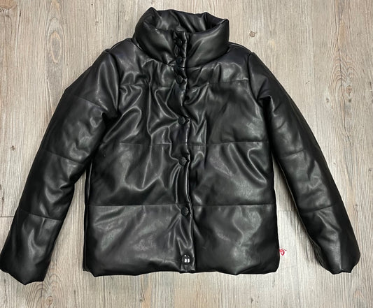 Black Joe Fresh Pleather Jacket, 6Y