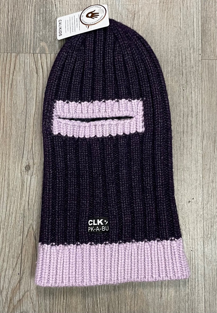 Purple CaliKids Soft Knit Balaclava, 2-5Y