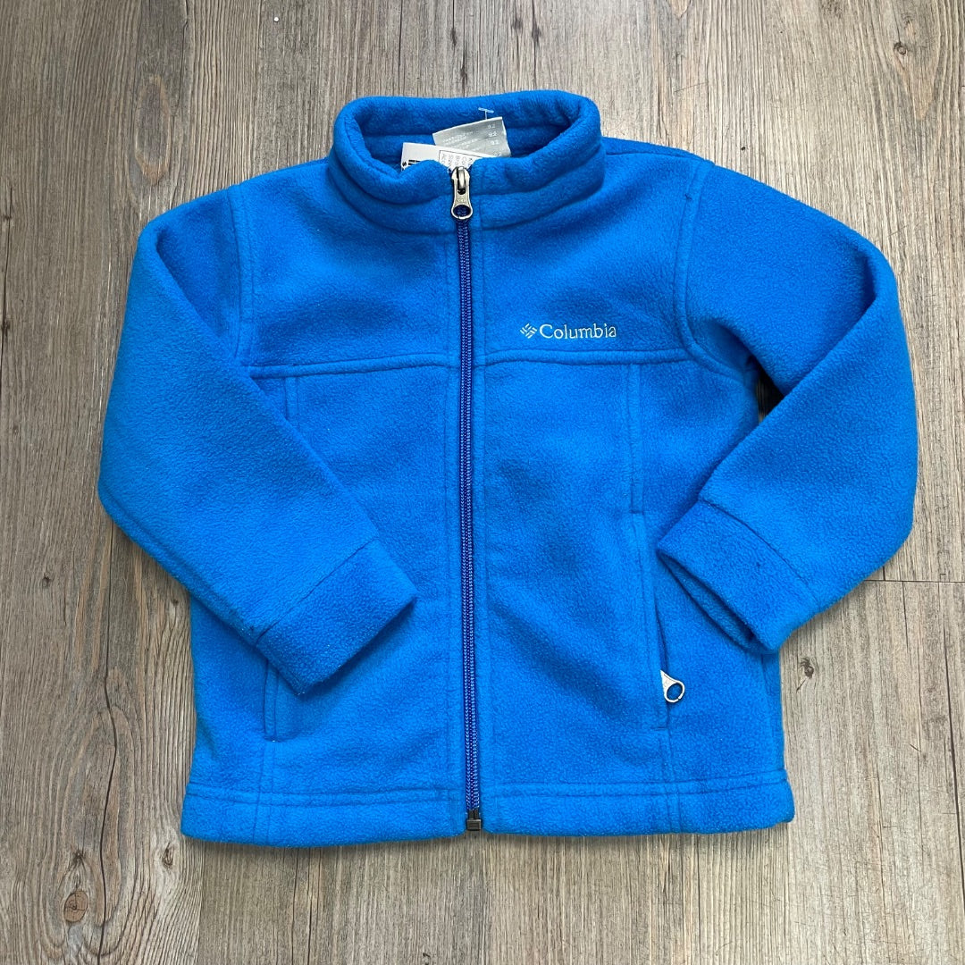 Blue Columbia Fleece Zip Jacket, 3T