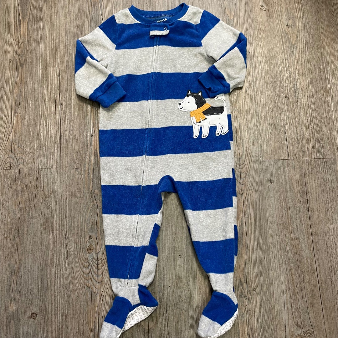 Stripe Carters PJ Onesie, 18M