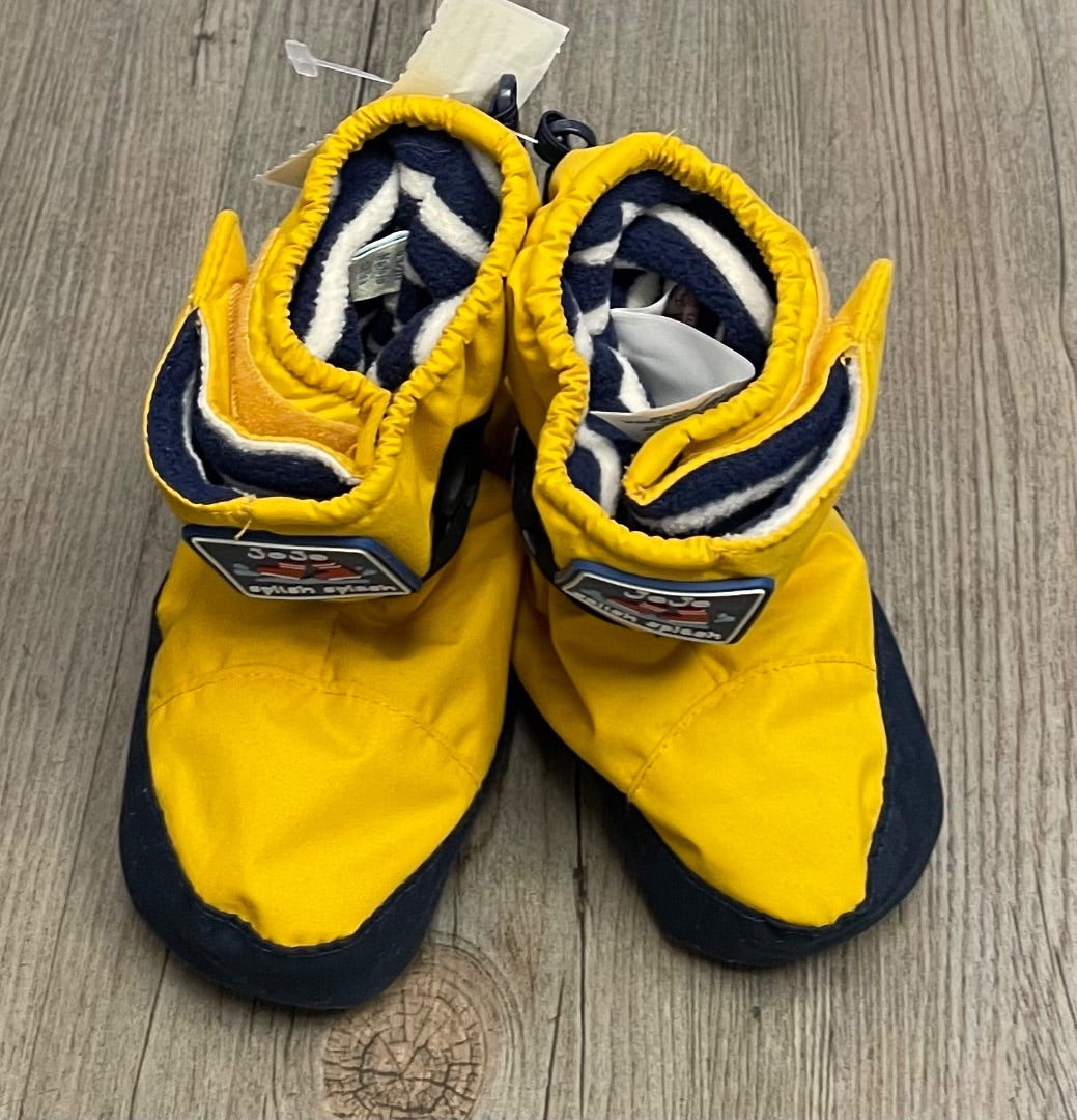 Yellow JoJo Fleecelined Boots, 6-12M