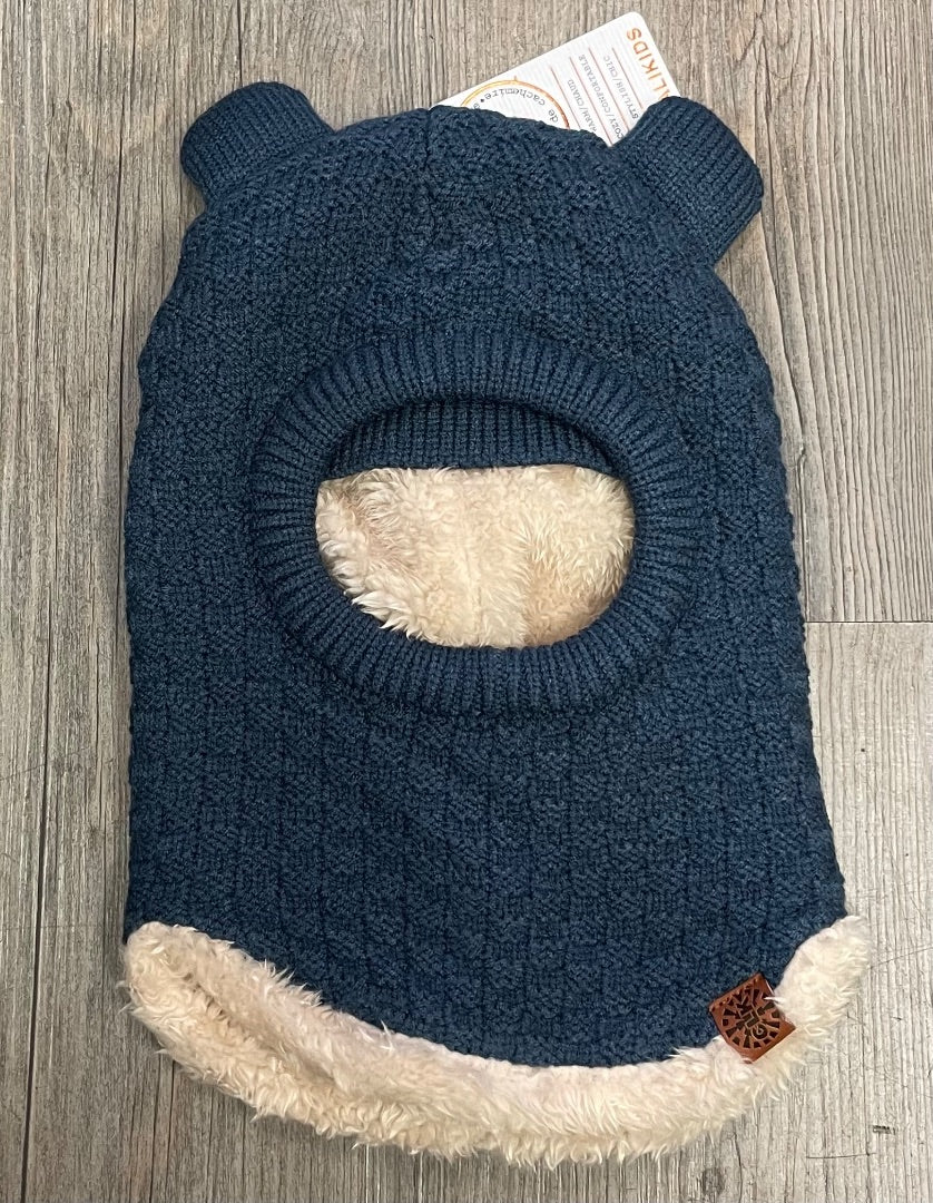 Blue CaliKids Knit Balaclava with Ears, 9-24M
