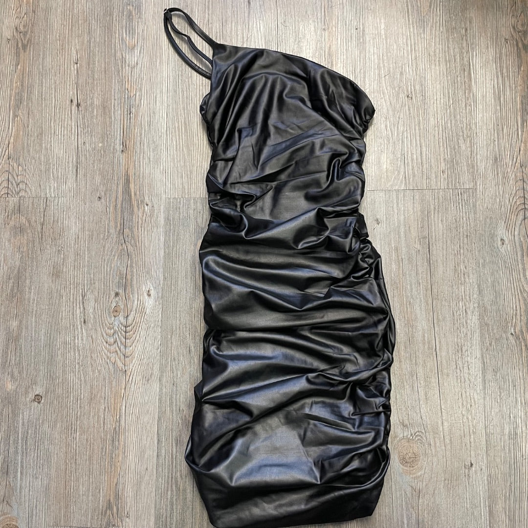 Black KATIE J NYC Junior Mini Dress Shine, XS