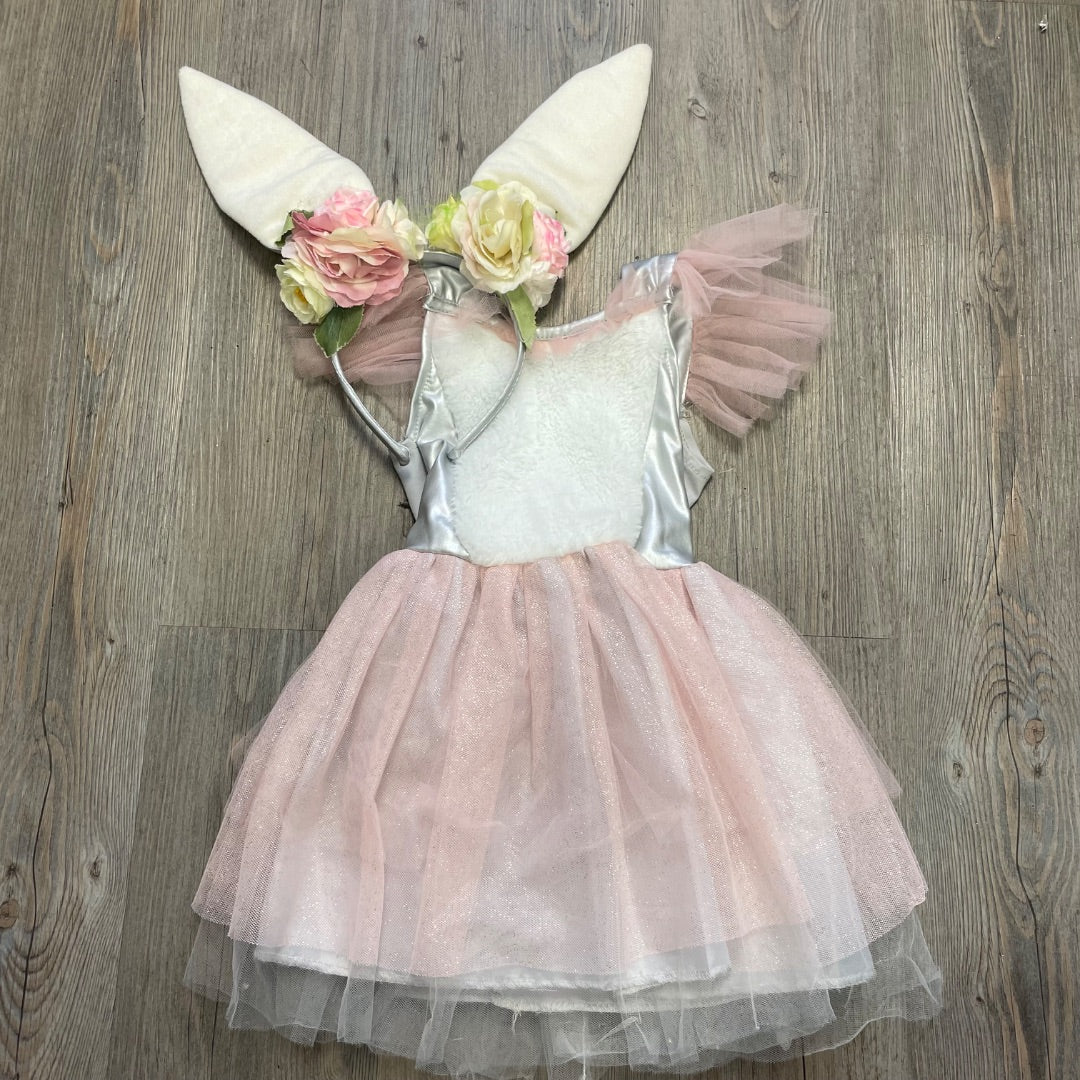Pink Grey White Great Pretenders Bunny Costume, 3-4Y