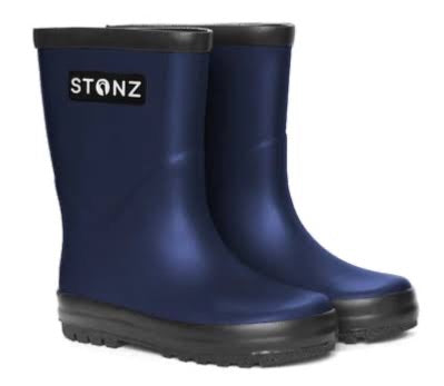 Navy  STONZ RAIN BOOTS, 1Y